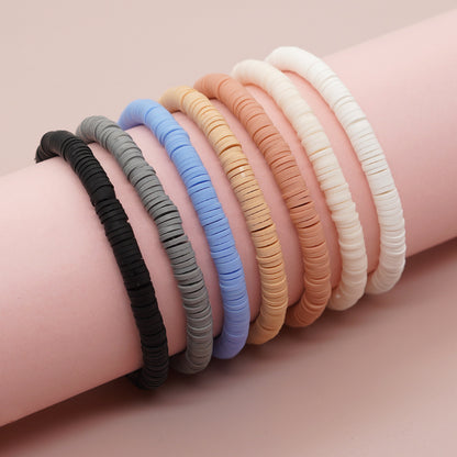 Elegant Sweet Geometric Solid Color Soft Clay Wholesale Bracelets