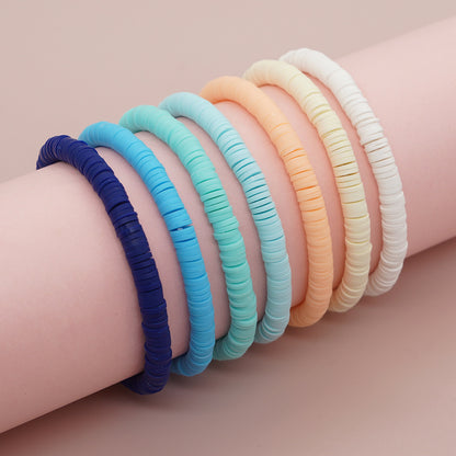 Elegant Sweet Geometric Solid Color Soft Clay Wholesale Bracelets