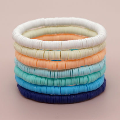 Elegant Sweet Geometric Solid Color Soft Clay Wholesale Bracelets