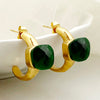 1 Pair Elegant Simple Style Commute C Shape Plating Inlay Stainless Steel Zircon Gold Plated Ear Studs