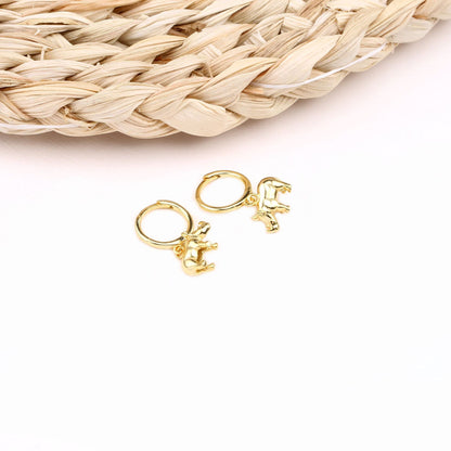 1 Pair Simple Style Classic Style Solid Color Plating Sterling Silver Gold Plated Drop Earrings