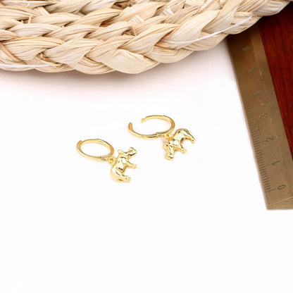 1 Pair Simple Style Classic Style Solid Color Plating Sterling Silver Gold Plated Drop Earrings