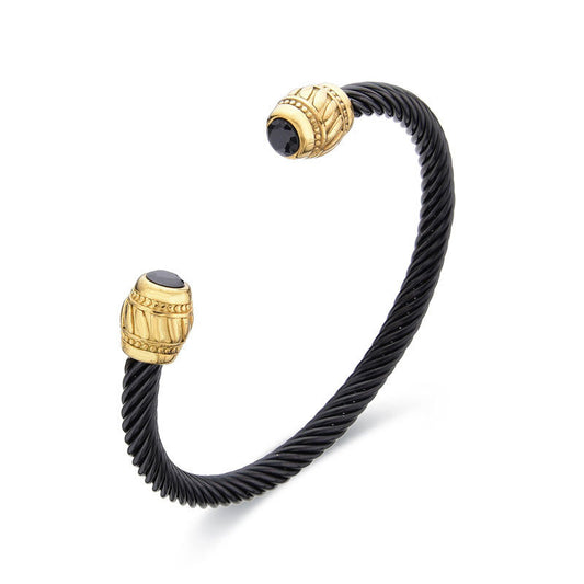 European And American Popular Open Wire Rope Bracelet Adjustable Cable Retro Style Bracelet Wholesale