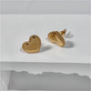 1 Pair Vintage Style Heart Shape Stainless Steel 18K Gold Plated Ear Studs