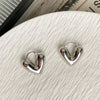 1 Pair Simple Style Heart Shape Plating Copper Earrings