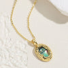 Sweet Classic Style Flower Copper Plating Inlay Shell Zircon 14k Gold Plated White Gold Plated Pendant Necklace