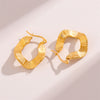 1 Pair Simple Style Roman Style C Shape Irregular Plating Stainless Steel 18k Gold Plated Ear Studs