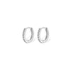 1 Pair Simple Style Round Color Block Inlay Sterling Silver Zircon Hoop Earrings