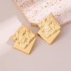 1 Pair Retro Simple Style Geometric Plating Stainless Steel 18k Gold Plated Ear Studs