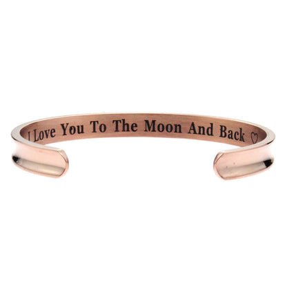 Simple Style Classic Style Letter Stainless Steel Bangle