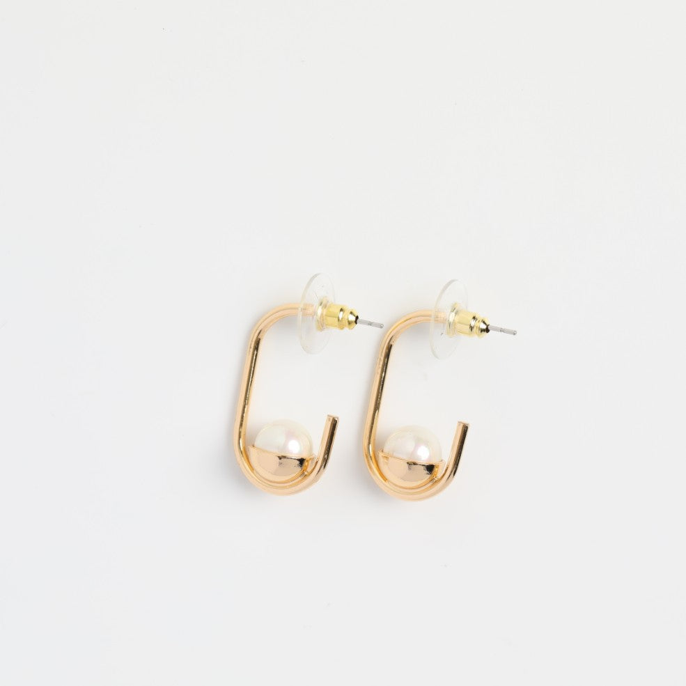 1 Pair Casual Simple Style U Shape Plating Titanium Steel 18k Gold Plated Earrings