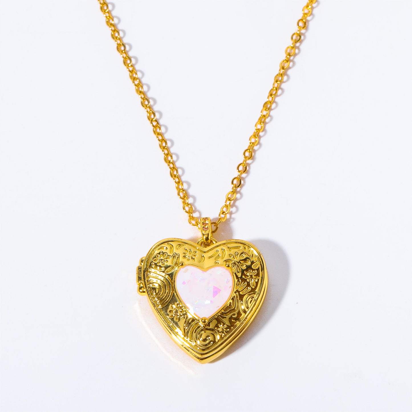 Simple Style Streetwear Heart Shape Copper 18k Gold Plated Pendant Necklace In Bulk