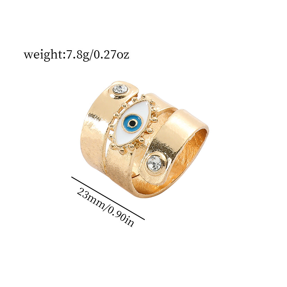 Basic Eye Alloy Enamel Plating Women's Open Rings