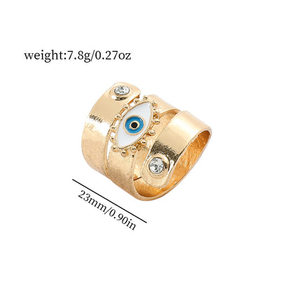 Basic Eye Alloy Enamel Plating Women's Open Rings