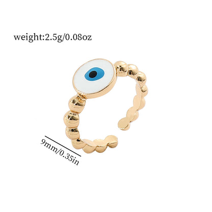 Basic Eye Alloy Enamel Plating Women's Open Rings