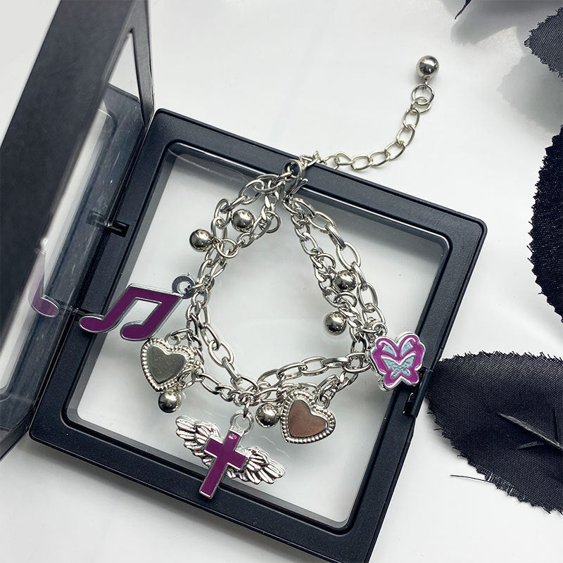 Sweet Heart Shape Alloy Plating Women's Bracelets