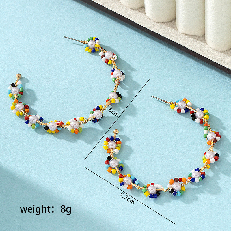 1 Pair Simple Style Color Block Plating Alloy Gold Plated Earrings