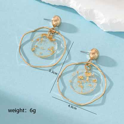 Wholesale Jewelry Simple Style Round Alloy Hollow Out Drop Earrings