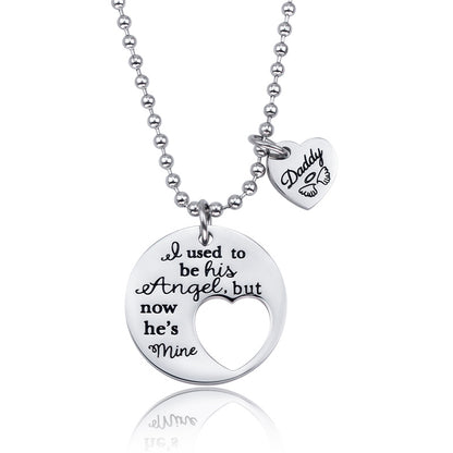 Hip-hop Retro Letter Stainless Steel Titanium Steel Polishing Hollow Out Pendant Necklace