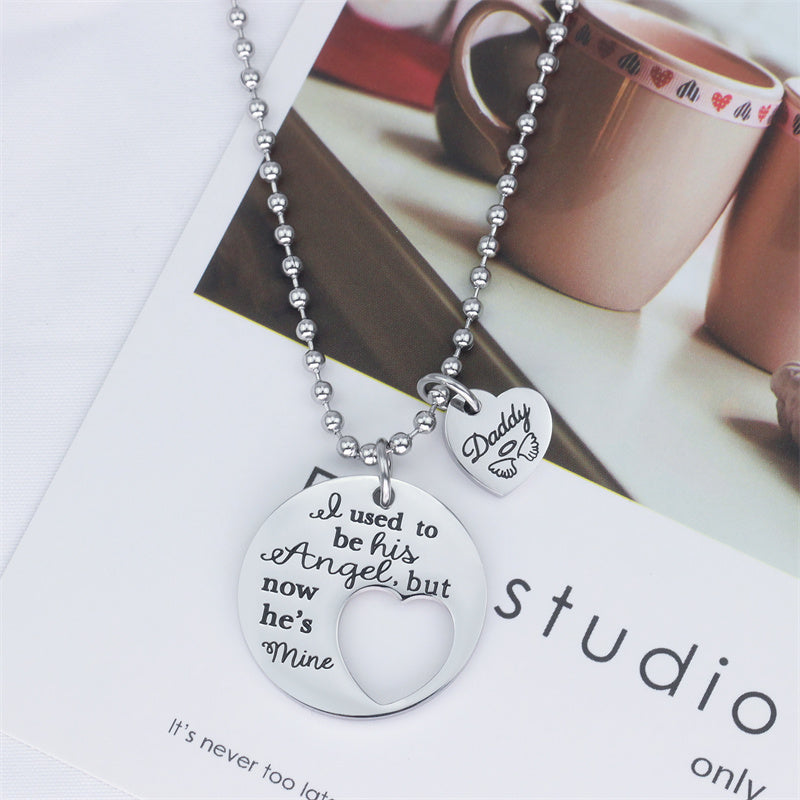 Hip-hop Retro Letter Stainless Steel Titanium Steel Polishing Hollow Out Pendant Necklace