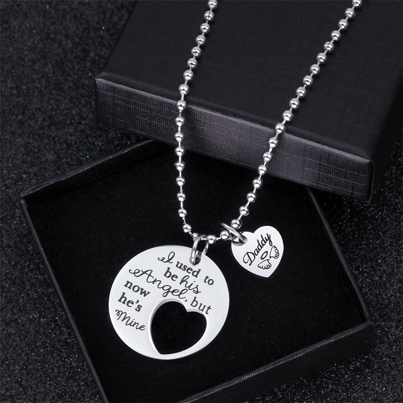 Hip-hop Retro Letter Stainless Steel Titanium Steel Polishing Hollow Out Pendant Necklace