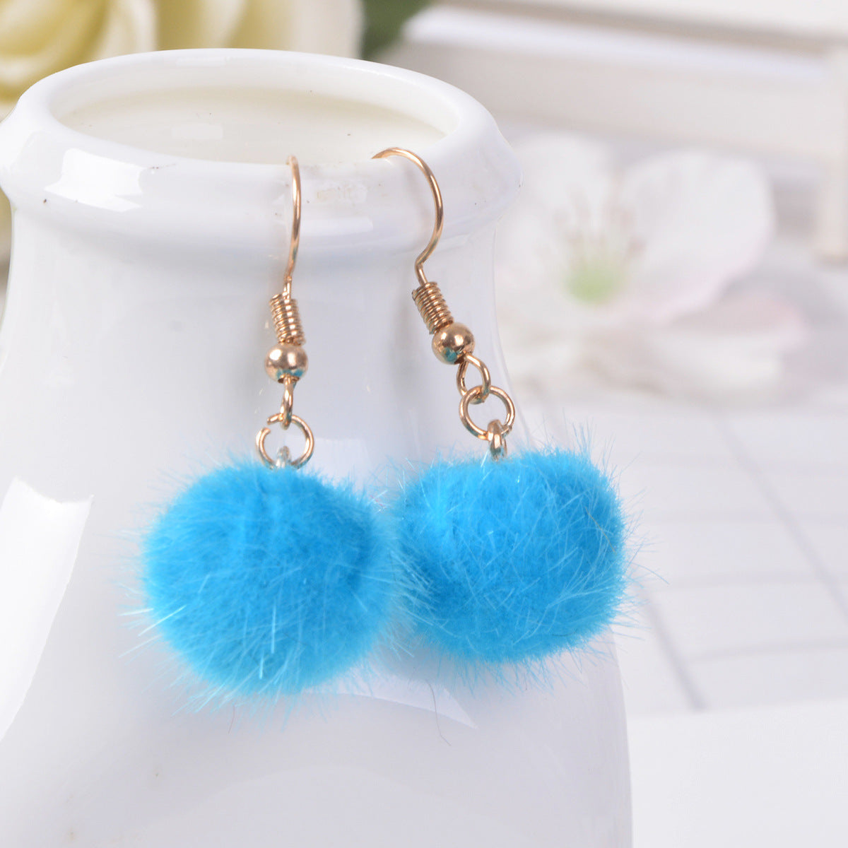 Wholesale Jewelry Modern Style Round Alloy Plating Drop Earrings