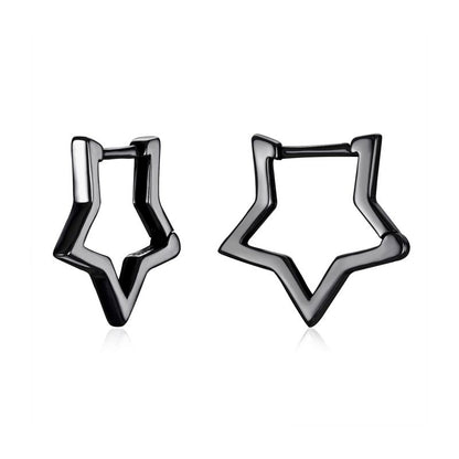 1 Pair Classical Star Sterling Silver Ear Studs