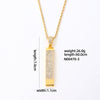 Hip-hop Vintage Style Rock Rectangle Stainless Steel Alloy Plating Inlay Zircon Gold Plated Silver Plated Pendant Necklace