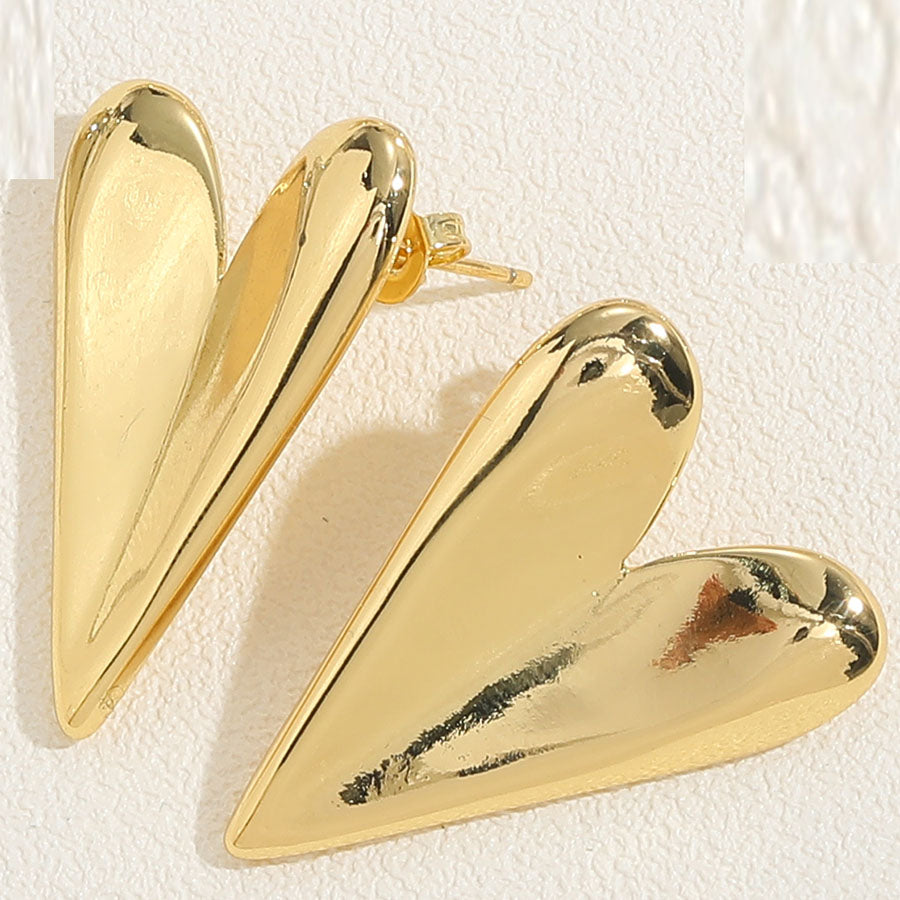 1 Pair Elegant Simple Style Star Heart Shape Butterfly Brass 14k Gold Plated White Gold Plated Ear Studs