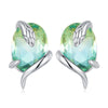 1 Pair Simple Style Snake Inlay Sterling Silver Rhinestones Ear Studs