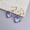 1 Pair Sweet Heart Shape Plating Stainless Steel Drop Earrings