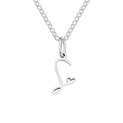 Simple Style Letter Stainless Steel Titanium Steel Plating Pendant Necklace