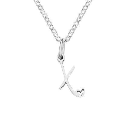 Simple Style Letter Stainless Steel Titanium Steel Plating Pendant Necklace