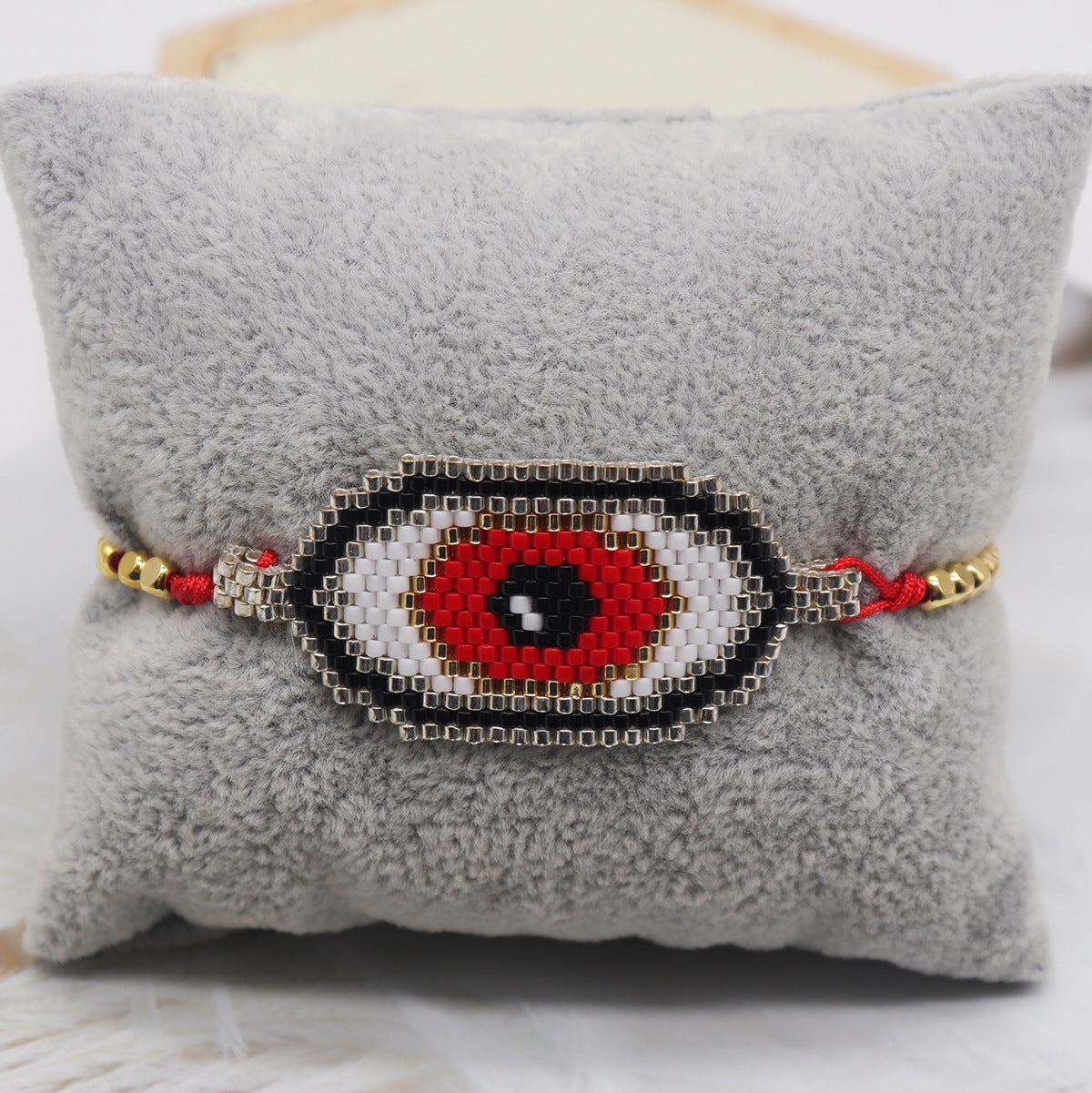 New Europe And America Cross Border Hot Sale Bohemian Miyuki Bead Hand-woven Devil's Eye Tassel Bracelet
