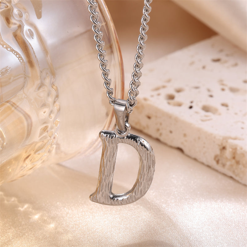 Sweet Simple Style Artistic Letter Stainless Steel Plating 18k Gold Plated Pendant Necklace