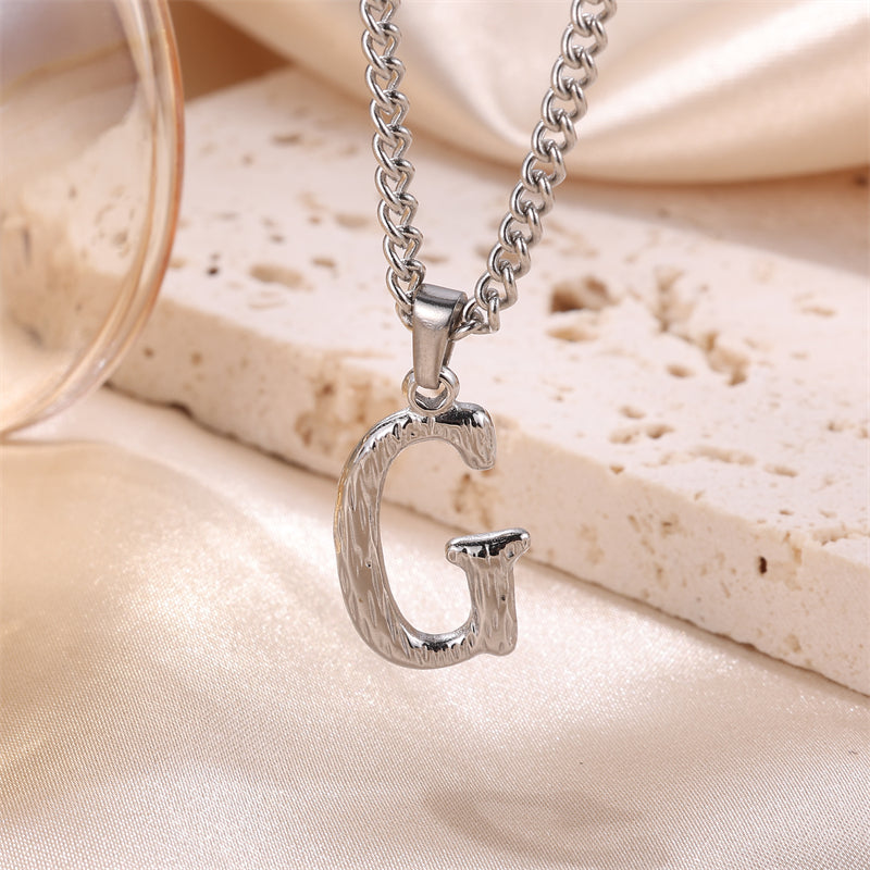 Sweet Simple Style Artistic Letter Stainless Steel Plating 18k Gold Plated Pendant Necklace