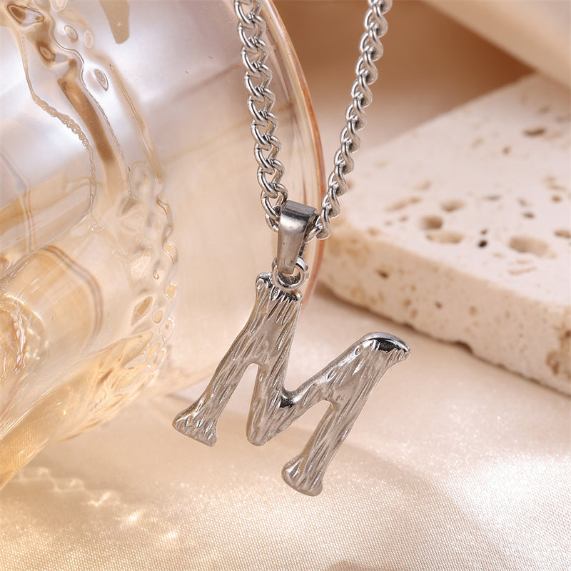 Sweet Simple Style Artistic Letter Stainless Steel Plating 18k Gold Plated Pendant Necklace