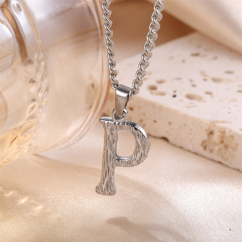 Sweet Simple Style Artistic Letter Stainless Steel Plating 18k Gold Plated Pendant Necklace