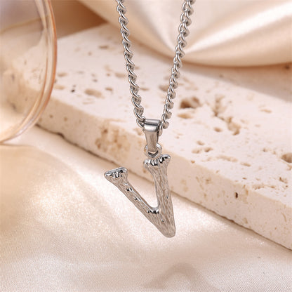 Sweet Simple Style Artistic Letter Stainless Steel Plating 18k Gold Plated Pendant Necklace