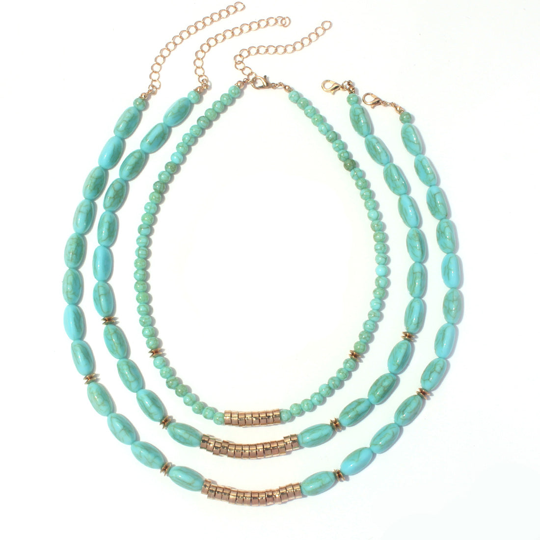 Bohemian Style Turquoise Multi-layer Personalized Fashion Necklace For Women