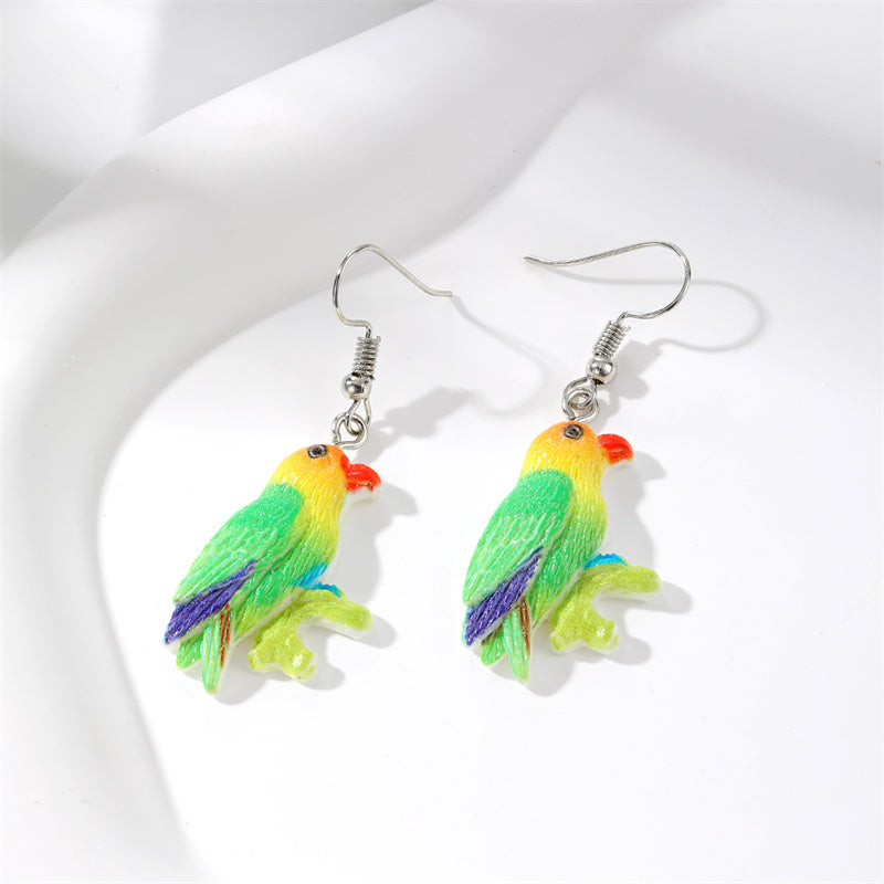 Wholesale Jewelry Cute Simple Style Bird Resin Drop Earrings