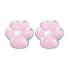 1 Pair Cartoon Style Cute Paw Print Sterling Silver Ear Studs