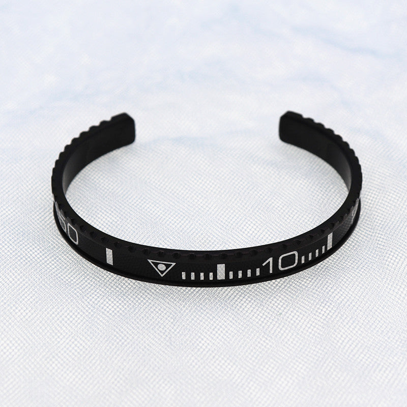 Fashion Letter Stainless Steel Plating Bangle 1 Piece