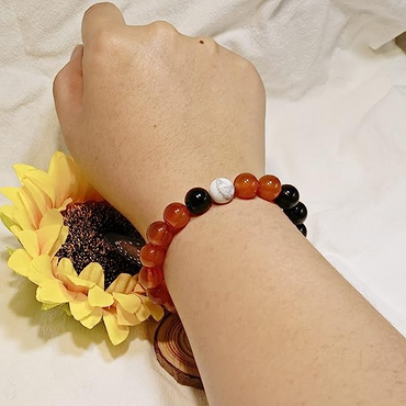 Ig Style Casual Round Multicolor Natural Stone Beaded Unisex Bracelets