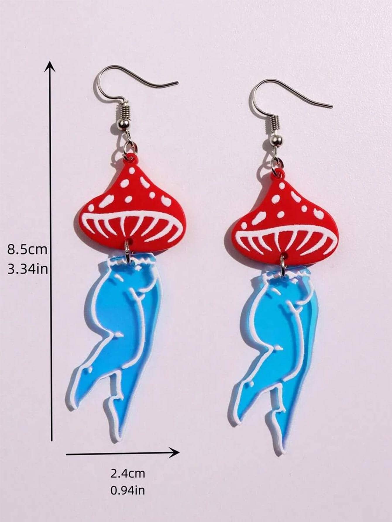 Wholesale Jewelry Ig Style Cute Mushroom Arylic Drop Earrings