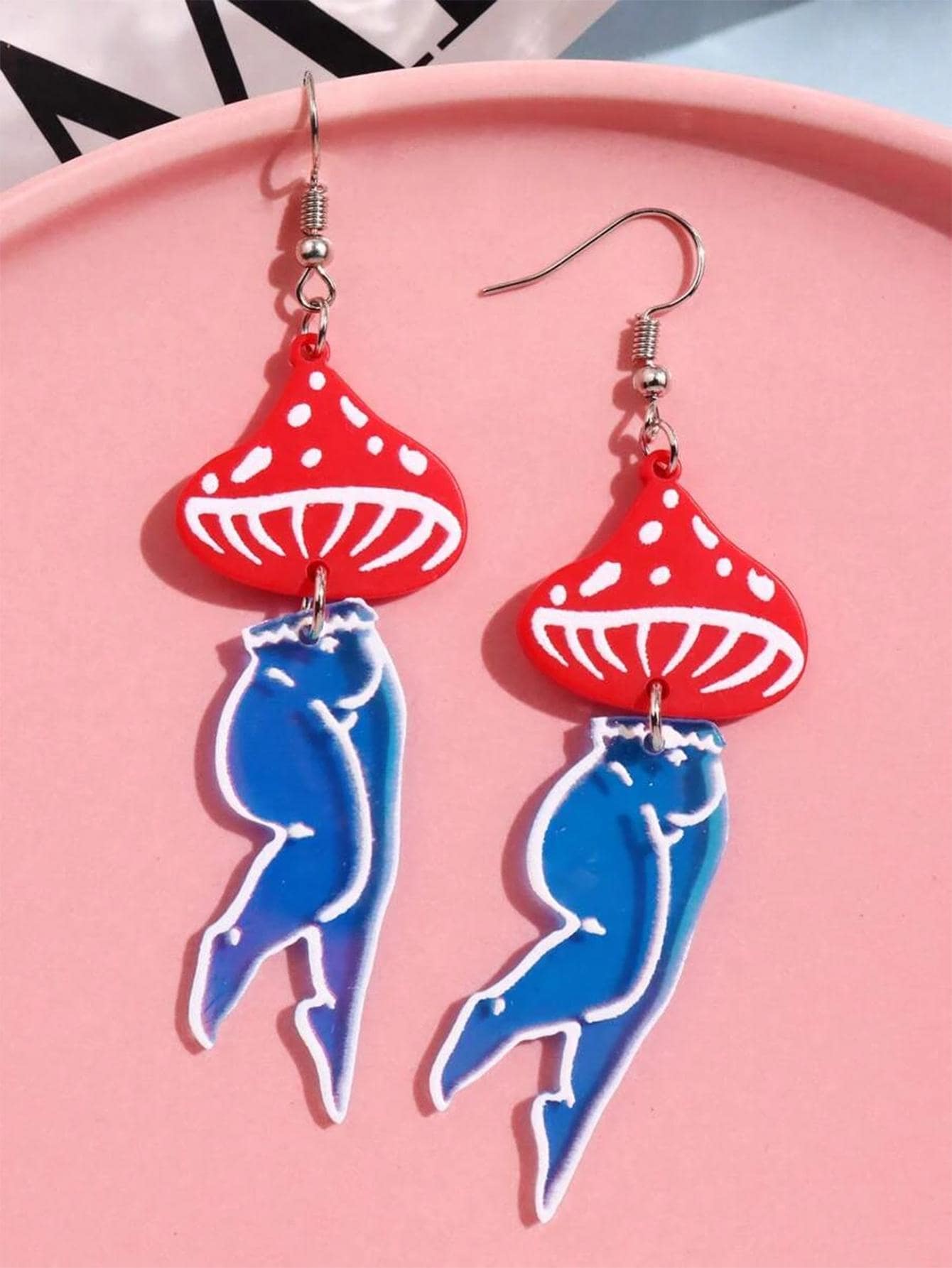 Wholesale Jewelry Ig Style Cute Mushroom Arylic Drop Earrings