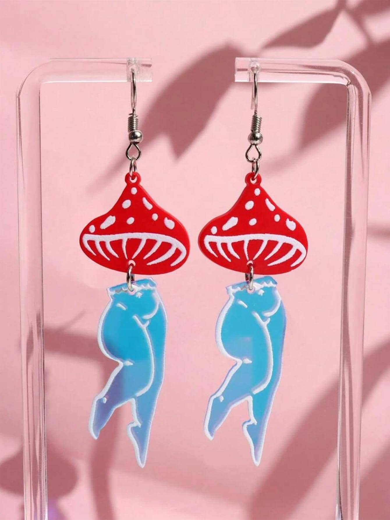 Wholesale Jewelry Ig Style Cute Mushroom Arylic Drop Earrings