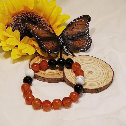 Ig Style Casual Round Multicolor Natural Stone Beaded Unisex Bracelets