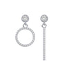 1 Piece Simple Style Korean Style Circle Plating Inlay Sterling Silver Zircon 14k Gold Plated White Gold Plated Silver Plated Earrings