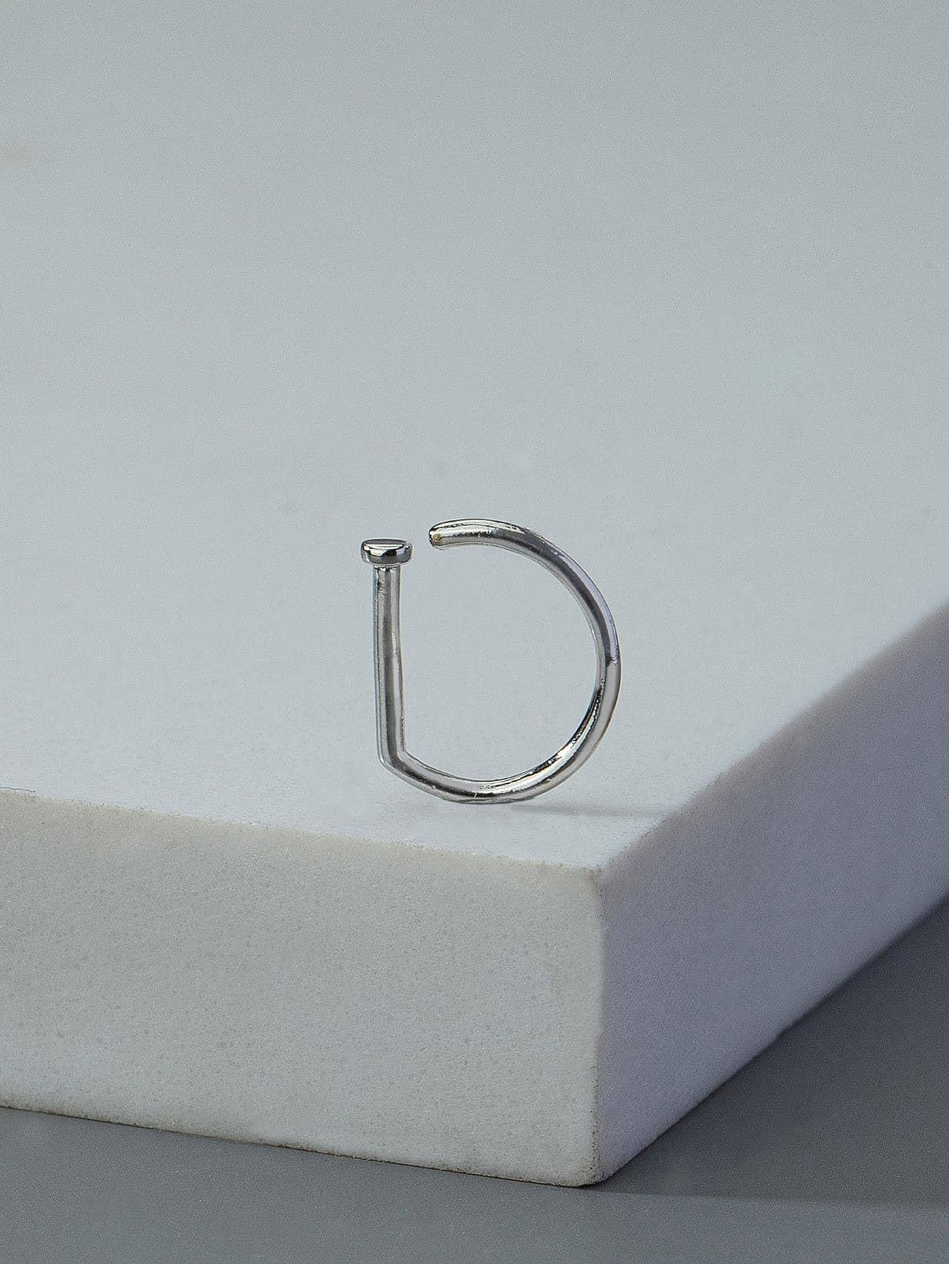 Ig Style Cool Style Solid Color Stainless Steel Nose Ring